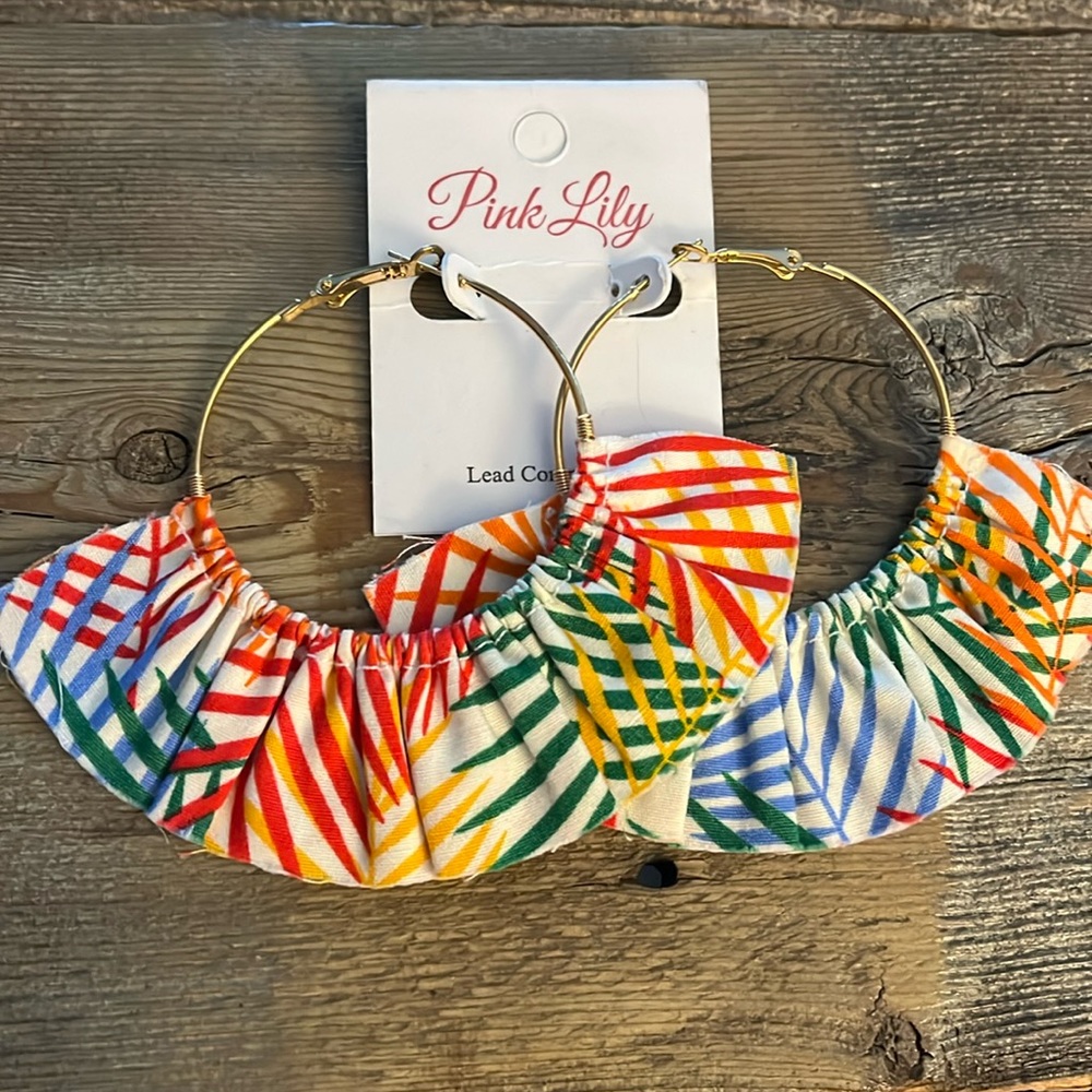 Pink Lily Earrings